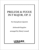 Prelude & Fugue in F Major, Op. 11 P.O.D. cover